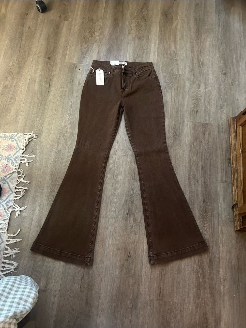 Shyanne Chocolate Brown Flare Jeans